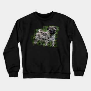 Pug Photo Typography Crewneck Sweatshirt